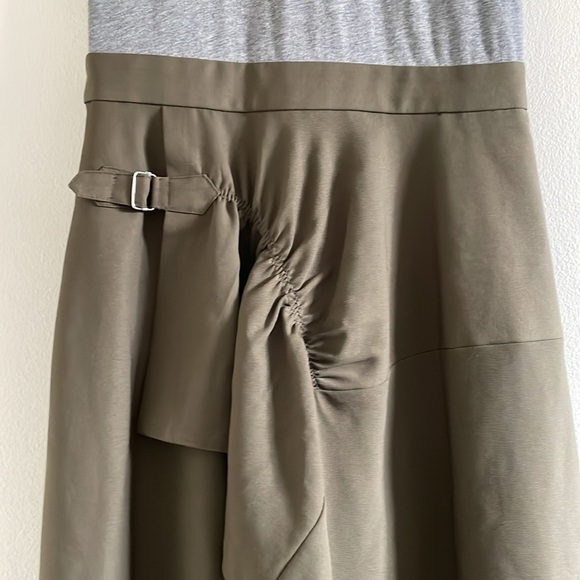 3.1 Phillip Lim Handkerchief Midi Dress Women’s Size 4 Wool Fir Green‎ Gray - Picture 8 of 15